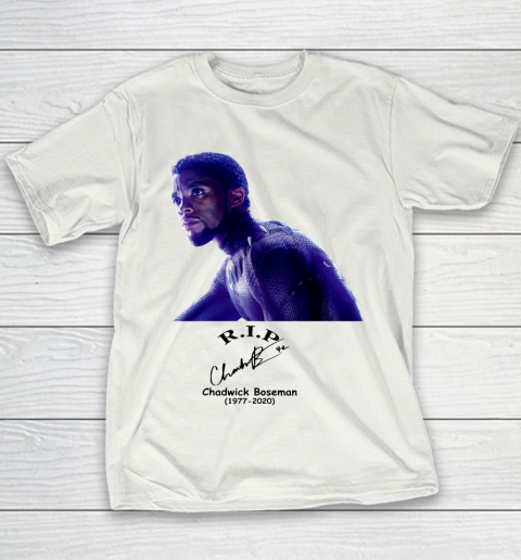 RIP Chadwick Boseman Signature Black Panther 1977  2020 Youth T-Shirt