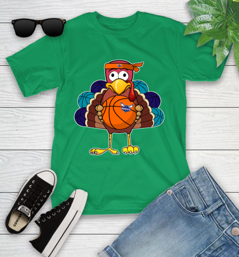 Charlotte Hornets Turkey thanksgiving day Youth T-Shirt 6