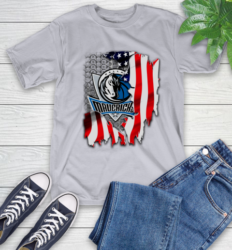 Dallas Mavericks NBA Basketball American Flag T-Shirt 6