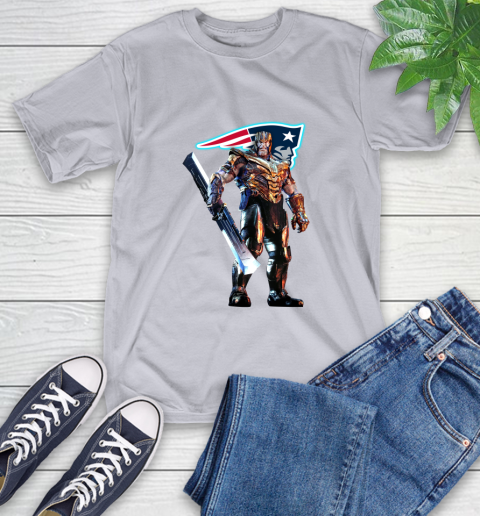 NFL Thanos Gauntlet Avengers Endgame Football New England Patriots T-Shirt 6