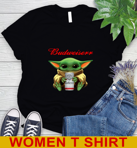 Star Wars Baby Yoda Hugs Budweiser Beer Shirt 90