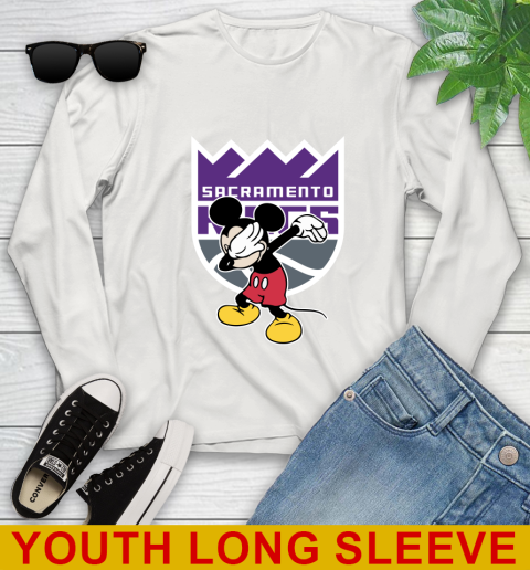 Sacramento Kings NBA Basketball Dabbing Mickey Disney Sports Youth Long Sleeve 12