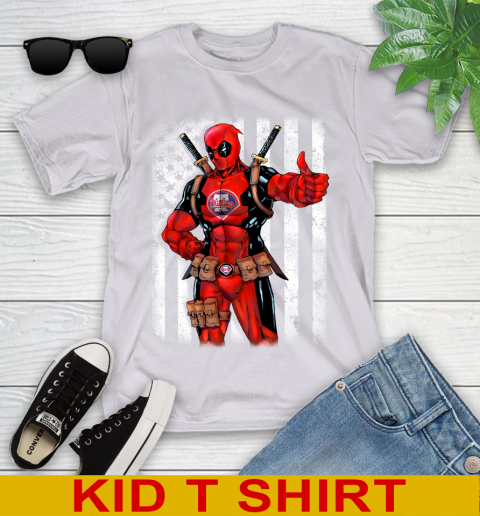 MLB Baseball Philadelphia Phillies Deadpool American Flag Shirt Youth T-Shirt 4