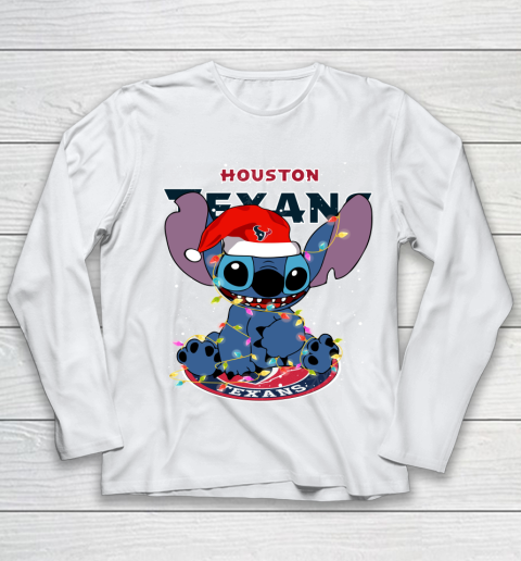 Houston Texans NFL Football noel stitch Christmas Youth Long Sleeve