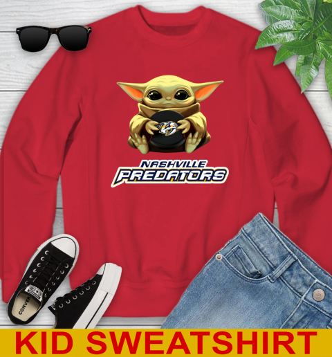 NHL Hockey Nashville Predators Star Wars Baby Yoda Shirt 120