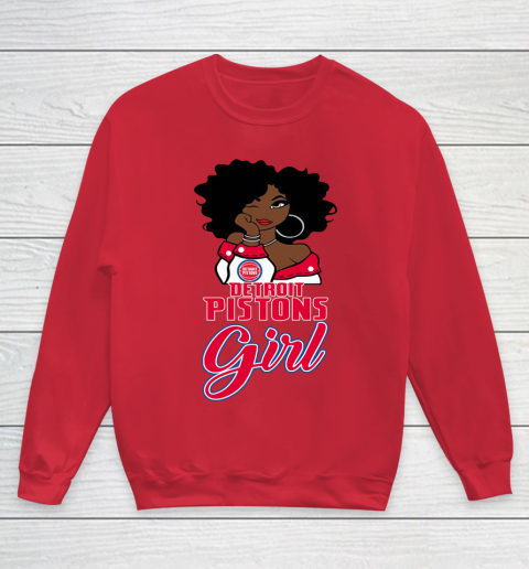 Detroit Pistons Girl NBA Youth Sweatshirt 9