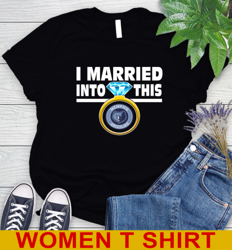 Memphis Grizzlies NBA Basketball I Married Into This My Team Sports Women's T-Shirt