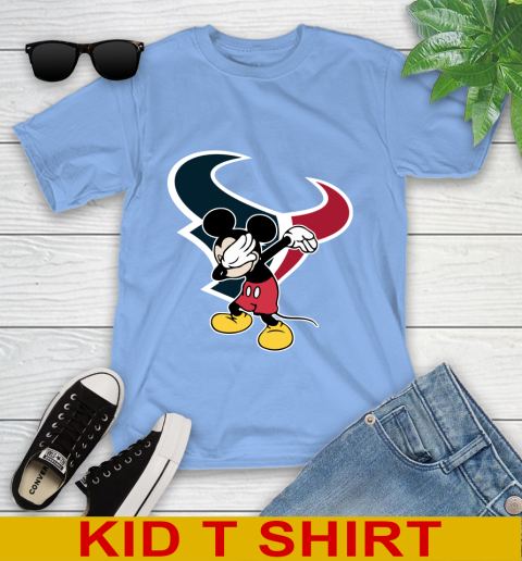 Houston Texans NFL Football Dabbing Mickey Disney Sports Youth T-Shirt 11