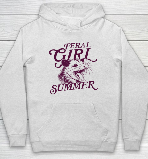 Feral Girl Summer Opossum Vintage Hoodie