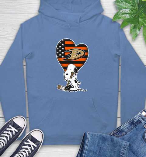 Anaheim Ducks NHL Hockey The Peanuts Movie Adorable Snoopy Hoodie 11