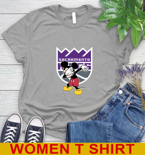 Sacramento Kings NBA Basketball Dabbing Mickey Disney Sports Women's T-Shirt 11