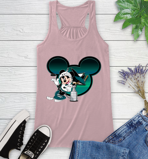 NHL San Jose Sharks Stanley Cup Mickey Mouse Disney Hockey T Shirt Racerback Tank 11