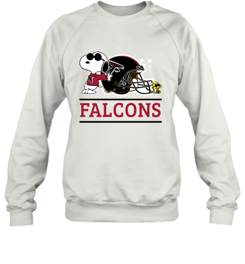 The Atlanta Falcons Joe Cool And Woodstock Snoopy Mashup Sweatshirt