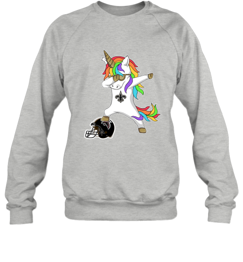 Football Dabbing Unicorn Steps On Helmet New Orleans Saints Sweatshirt