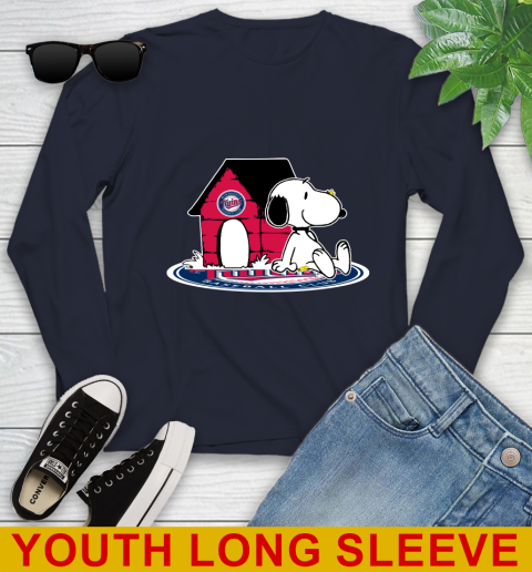 MLB Baseball Minnesota Twins Snoopy The Peanuts Movie Shirt Youth Long Sleeve 3