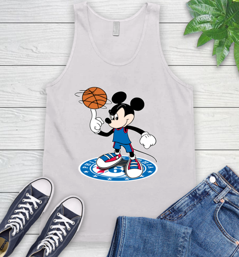 NBA Basketball Philadelphia 76ers Cheerful Mickey Disney Shirt Tank Top 3 NBA Basketball Philadelphia 76ers Cheerful Mickey Disney Shirt Tank Top - Image 3