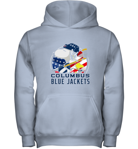 Columbus Blue Jackets Ice Hockey Snoopy And Woodstock NHL Youth Hoodie