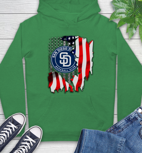 San Diego Padres MLB Baseball American Flag Hoodie 8