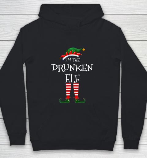 I m The Drunken Elf Matching Family Unique Christmas Gifts Youth Hoodie