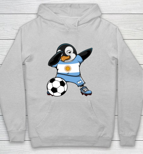 Dabbing Penguin Argentina Soccer Fans Jersey Football Lovers Hoodie 4