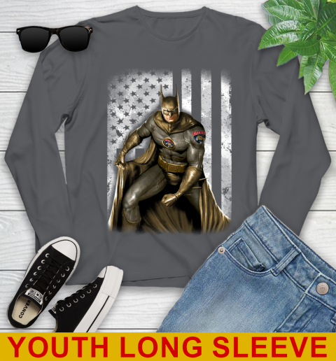 Florida Panthers NHL Hockey Batman DC American Flag Shirt Youth Long Sleeve 9