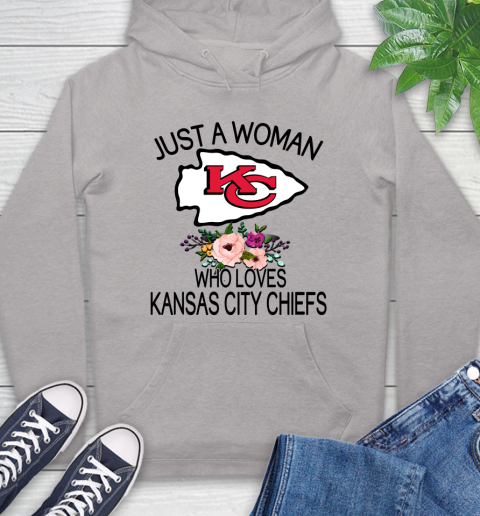 NFL Just A Woman Who Loves Kansas City Chiefs Football Sports Hoodie 10