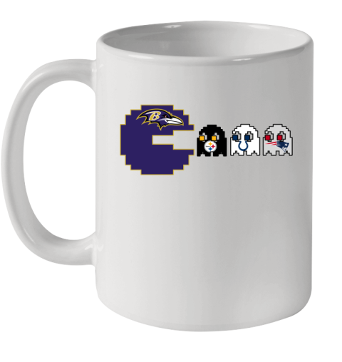 Baltimore Ravens NFL Football Pac Man Champion Ceramic Mug 11oz
