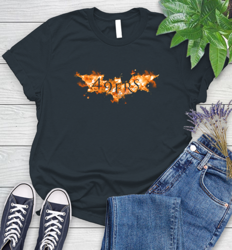 NFL San Francisco 49ers Batman Logo DC Football Sports Shirt Women's T-Shirt 8