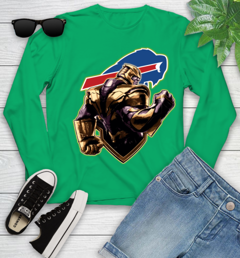 NFL Thanos Avengers Endgame Football Sports Buffalo Bills Youth Long Sleeve 6