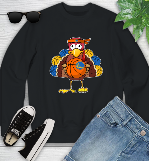 Golden State Warriors Turkey thanksgiving day Youth Sweatshirt 2