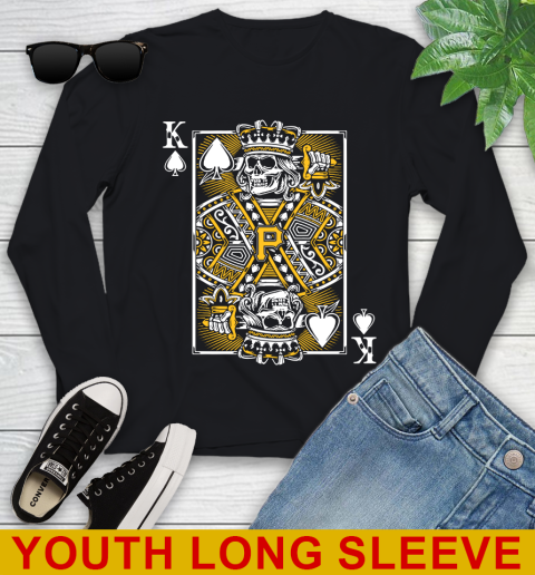 Pittsburgh Pirates MLB Baseball The King Of Spades Death Cards Shirt Youth Long Sleeve