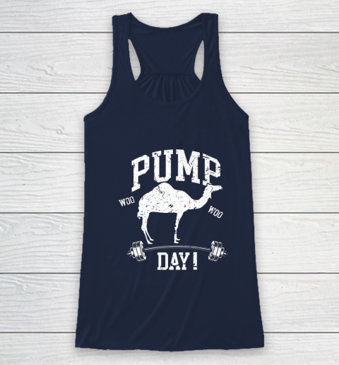Funny Pump Day Hump Day Camel Weight Lifting Training Gym Racerback Tank - Image 9