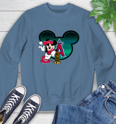 MLB Los Angeles Angels The Commissioner's Trophy Mickey Mouse Disney Sweatshirt 7
