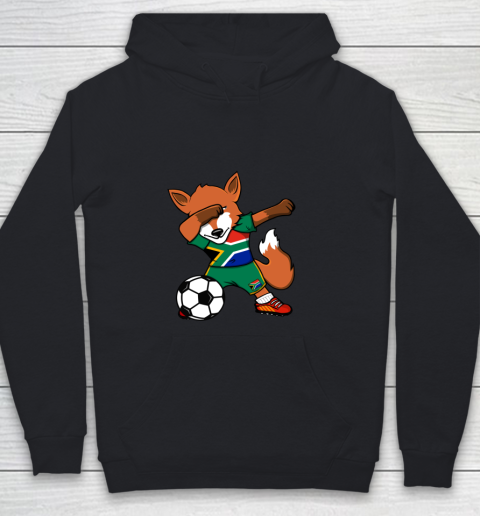 Dabbing Fox South Africa Soccer Fans Jersey Flag Football Youth Hoodie