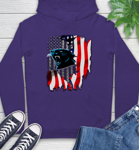 Carolina Panthers NFL Football American Flag Hoodie 5