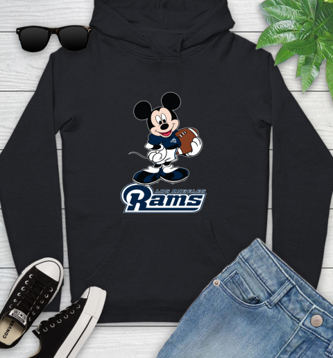 NFL Football Los Angeles Rams Cheerful Mickey Mouse Shirt Youth Hoodie