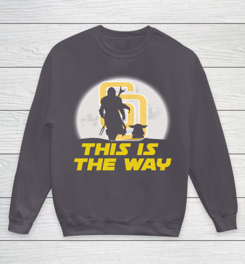 San Diego Padres MLB Baseball Star Wars Yoda And Mandalorian This Is The Way Youth Sweatshirt 5