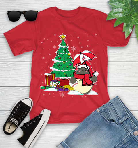 Cleveland Indians MLB Baseball Cute Tonari No Totoro Christmas Sports Youth T-Shirt 13