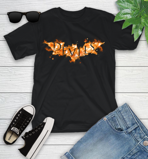NHL New Jersey Devils Batman Logo DC Hockey Sports Shirts Youth T-Shirt