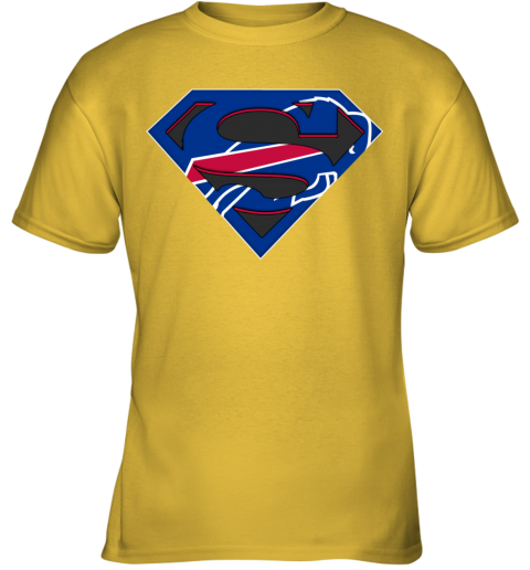 NFL Buffalo Bills Logo Superman cggi nfl buffalo bills logo superman youth t shirt 26 front daisy