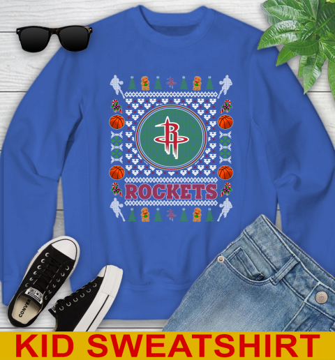 Houston Rockets Merry Christmas NBA Basketball Loyal Fan Youth Sweatshirt 6