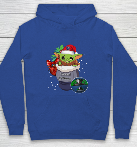 Minnesota Timberwolves Christmas Baby Yoda Star Wars Funny Happy NBA Youth Hoodie 8