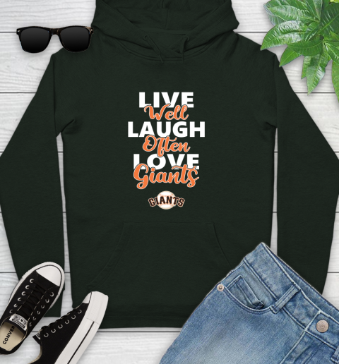 MLB Baseball San Francisco Giants Live Well Laugh Often Love Shirt Youth Hoodie 12