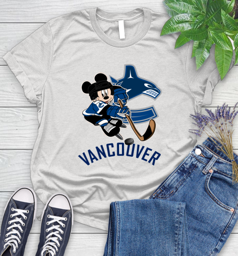 NHL Vancouver Canucks Mickey Mouse Disney Hockey T Shirt Women's T-Shirt