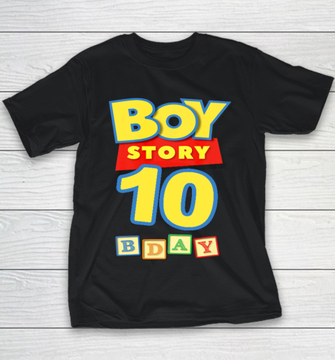 Toy Blocks Boy Story 10 Year Old Birthday Youth T-Shirt