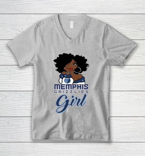 Memphis Grizzlies Girl NBA V-Neck T-Shirt 4