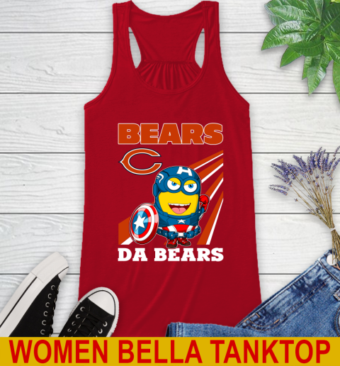 NFL Football Chicago Bears Captain America Marvel Avengers Minion Shirt Racerback Tank 4