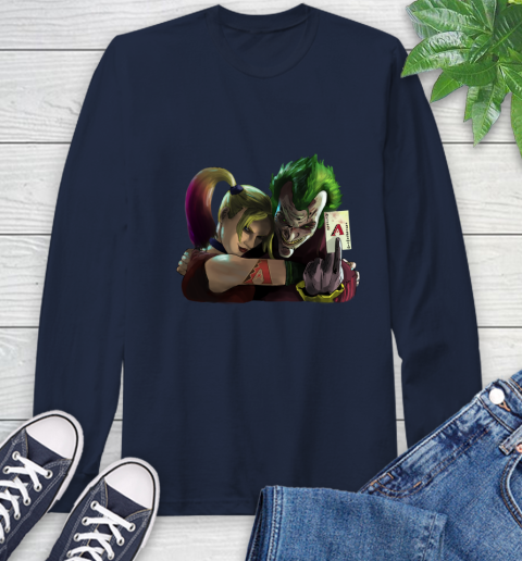 Arizona Diamondbacks MLB Baseball Joker Harley Quinn Suicide Squad Long Sleeve T-Shirt 4