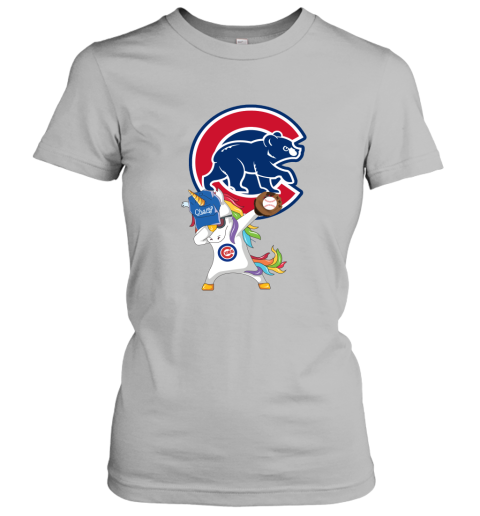 Hip Hop Dabbing Unicorn Flippin Love Chicago Cubs Women's T-Shirt