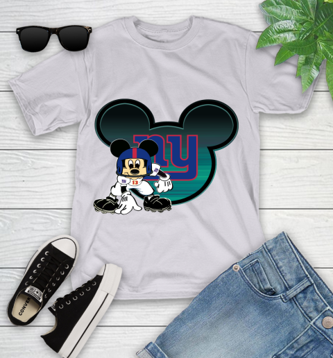 NFL New York Giants Mickey Mouse Disney Football T Shirt Youth T-Shirt 4